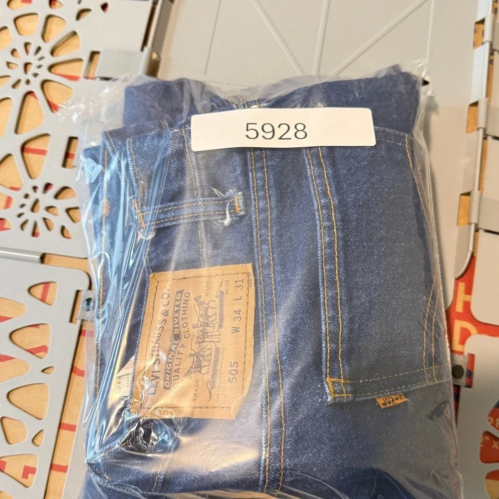 Vtg 1992 Levi's 501 Jeans Mens‎ 34x31 Button Fly Dark Wash Straight Leg